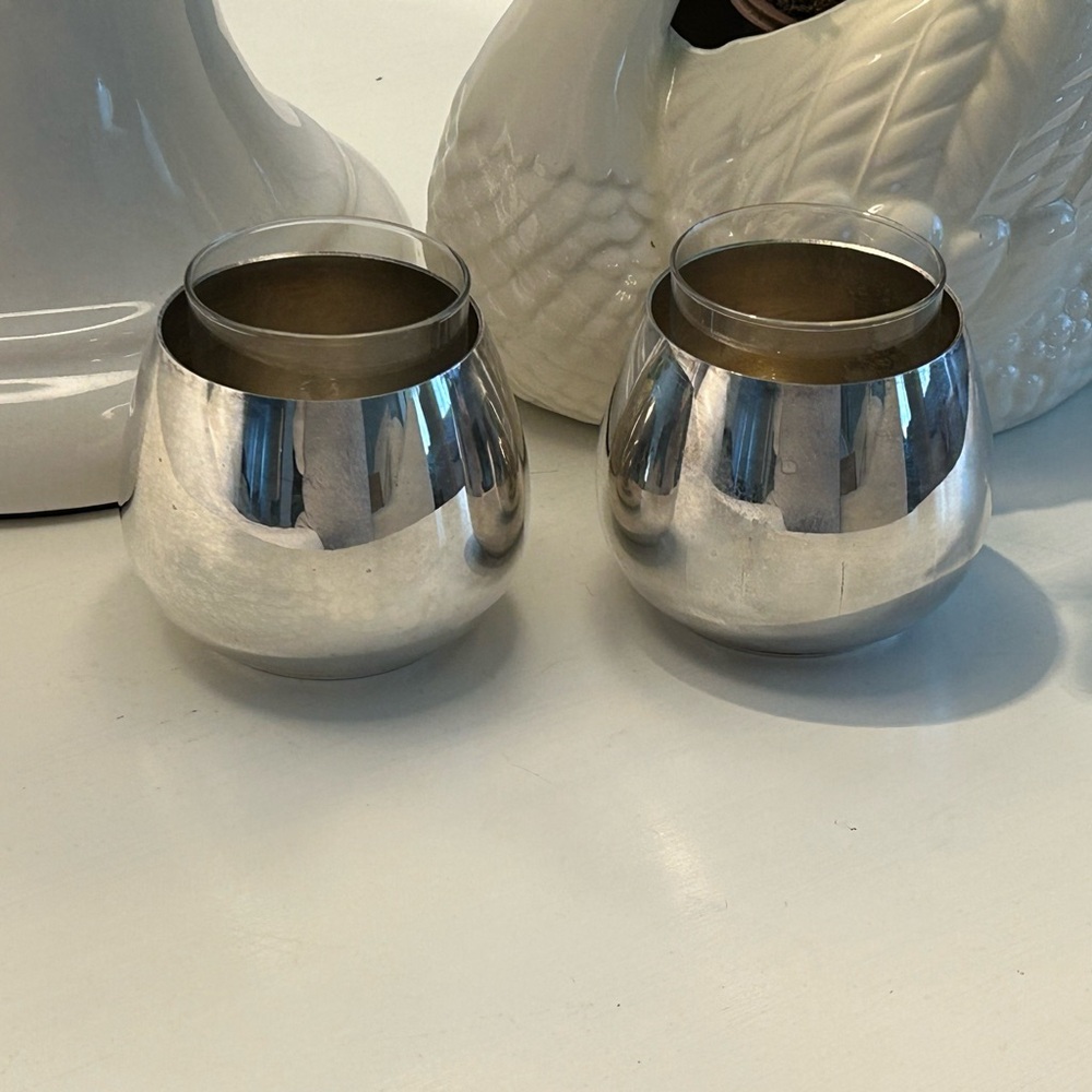 WM A Rogers Silverplated Votive Candle Holders Cups